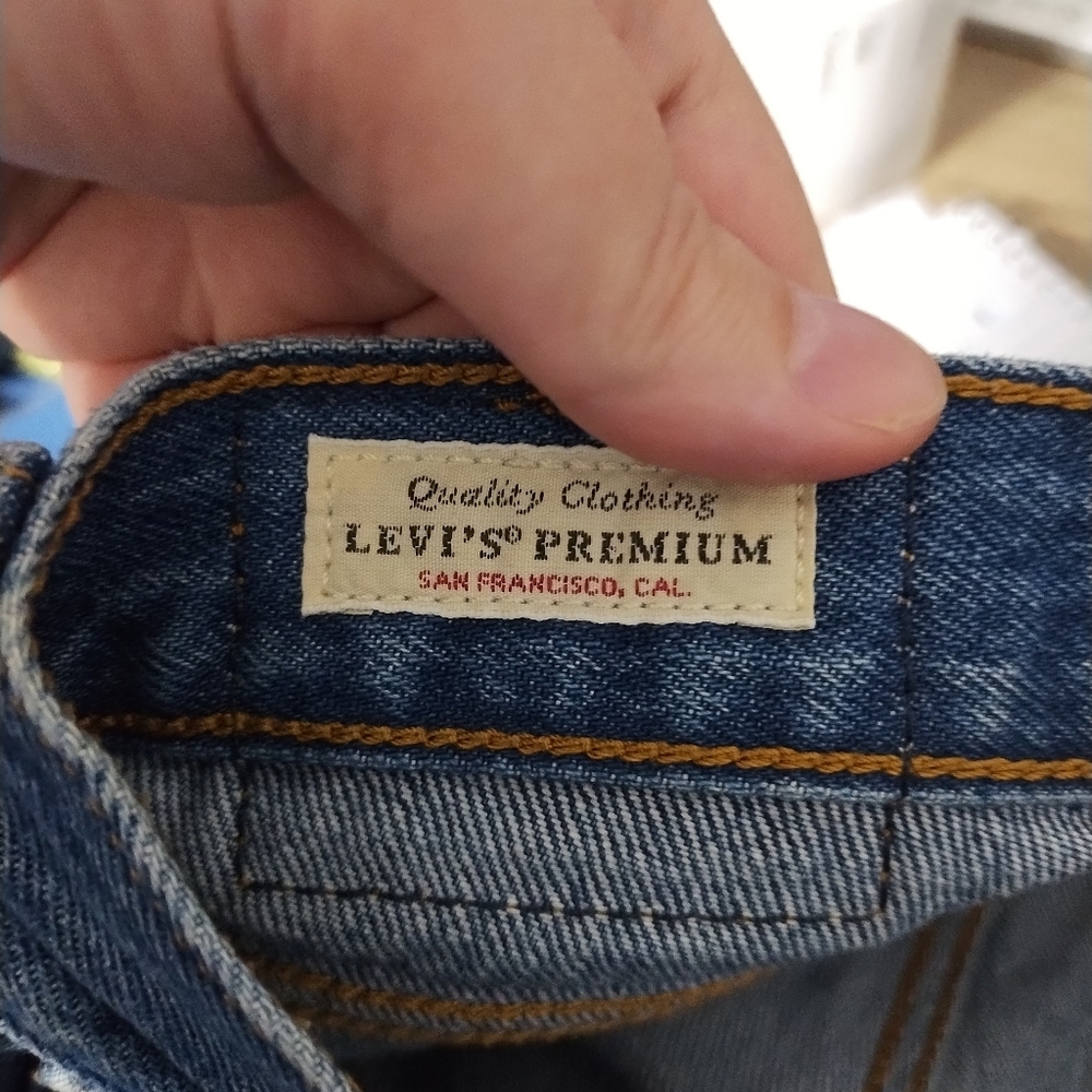 Levis Premium High Waist Wedgie Hidden Button Fly Rodeo Festival Preppy Jean 25 - Picture 7 of 8